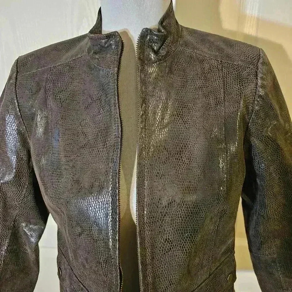 Alfani Women's Genuine Leather Jacket - Size S - Stylish and Chic - Picture 3 of 8